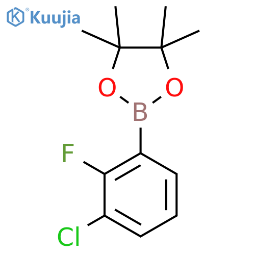 2-(3-Chloro-2-fluorophenyl)-4,4,5,5-tetramethyl-1,3,2-dioxaborolane structure