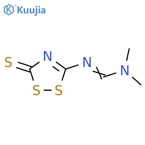 [(N,N-Dimethylaminomethylidene)amino]-3H-1,2,4-dithiazoline-3-thione structure