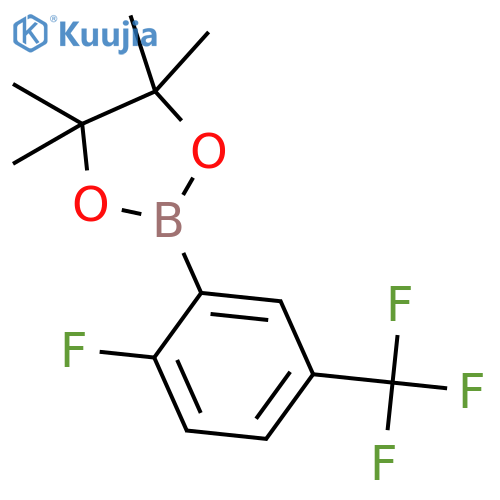 2-[2-FLUORO-5-(TRIFLUOROMETHYL)PHENYL]-4,4,5,5-TETRAMETHYL-1,3,2-DIOXABOROLANE structure