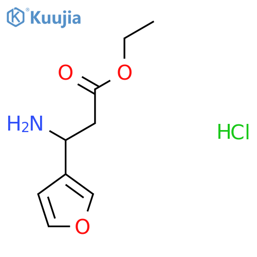 3-Amino-3-furan-3-yl-propionic acid ethyl ester hydrochloride structure