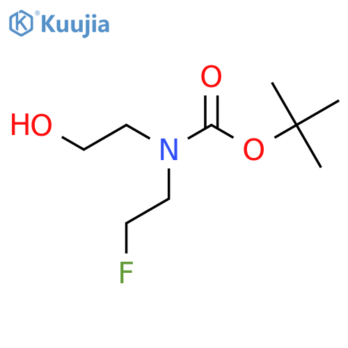 N-Boc-N-(2-fluoroethyl)-2-hydroxyethylamine structure