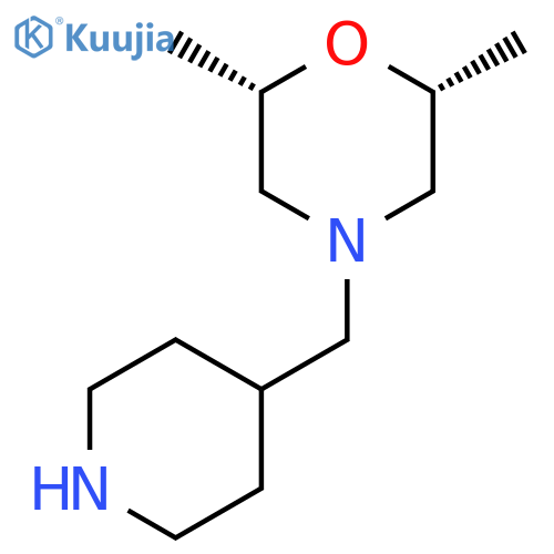 (2R,6S)-2,6-dimethyl-4-[(piperidin-4-yl)methyl]morpholine structure