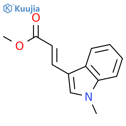 2-Propenoic acid, 3-(1-methyl-1H-indol-3-yl)-, methyl ester, (E)- structure