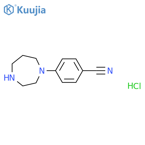 4-(1,4-diazepan-1-yl)benzonitrile hydrochloride structure