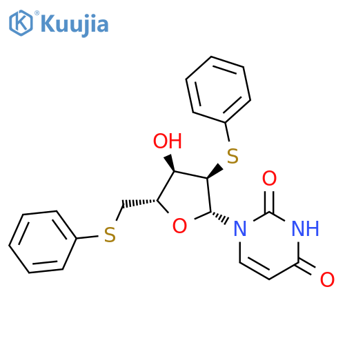 Uridine, 2',5'-di-S-phenyl-2',5'-dithio- structure