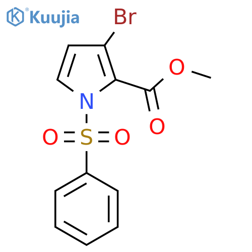 Methyl 3-bromo-1-(phenylsulfonyl)-1H-pyrrole-2-carboxylate structure