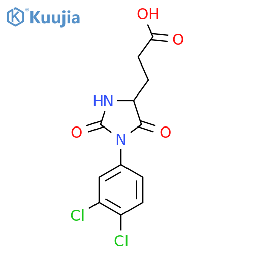 3-1-(3,4-Dichlorophenyl)-2,5-dioxoimidazolidin-4-ylpropanoic Acid structure
