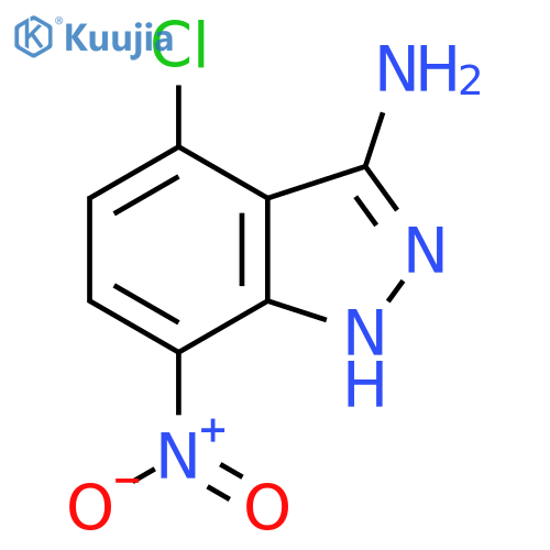 4-chloro-7-nitro-1H-indazol-3-amine structure