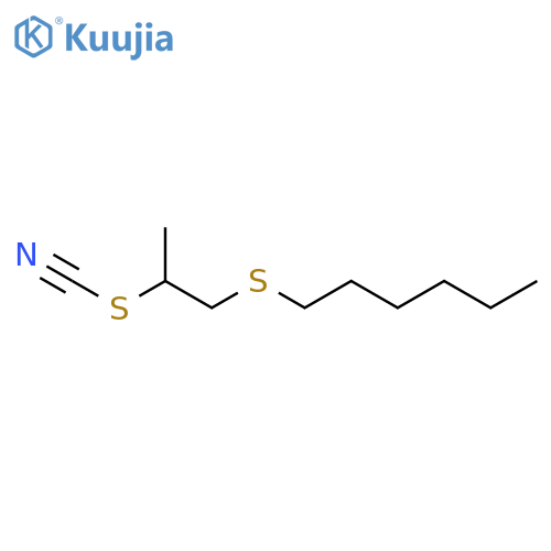 Thiocyanic acid, 2-(hexylthio)-1-methylethyl ester structure