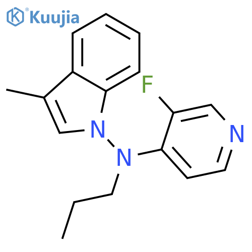 1H-Indol-1-amine,N-(3-fluoro-4-pyridinyl)-3-methyl-N-propyl- structure