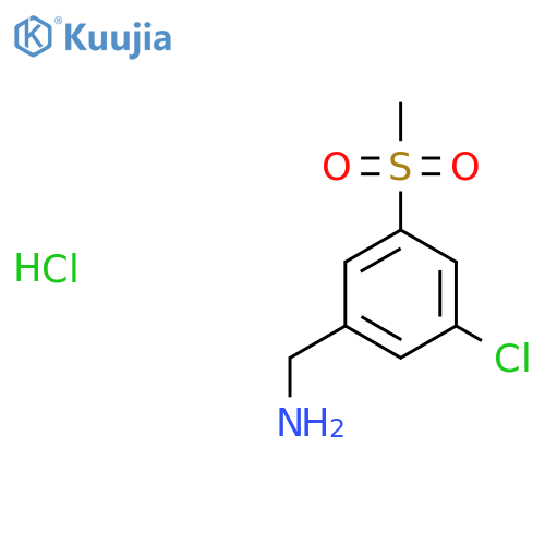 (3-Chloro-5-methanesulfonylphenyl)methanamine Hydrochloride structure