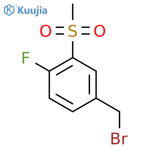 4-Fluoro-3-(methylsulphonyl)benzyl bromide structure