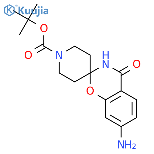 tert-Butyl 7-amino-4-oxo-3,4-dihydrospiro[benzo[e][1,3]oxazine-2,4'-piperidine]-1'-carboxylate structure