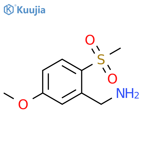 2-Methanesulfonyl-5-methoxy-benzylamine structure