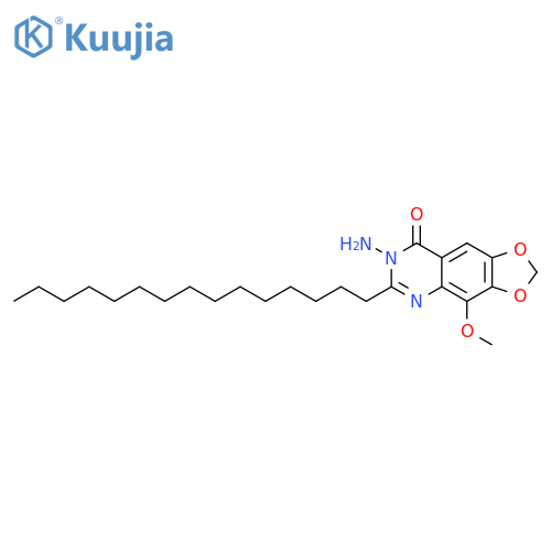 1,3-Dioxolo[4,5-g]quinazolin-8(7H)-one, 7-amino-4-methoxy-6-pentadecyl- structure