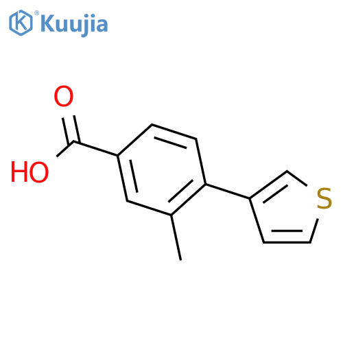 3-methyl-4-thiophen-3-ylbenzoic acid structure