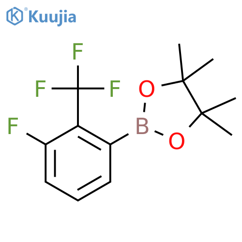 2-3-Fluoro-2-(trifluoromethyl)phenyl-4,4,5,5-tetramethyl-1,3,2-dioxaborolane structure