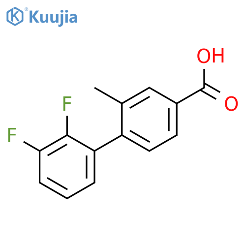4-(2,3-difluorophenyl)-3-methylbenzoic acid structure