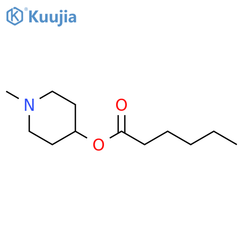 HEXANOIC ACID, 1-METHYL-4-PIPERIDINYL ESTER structure