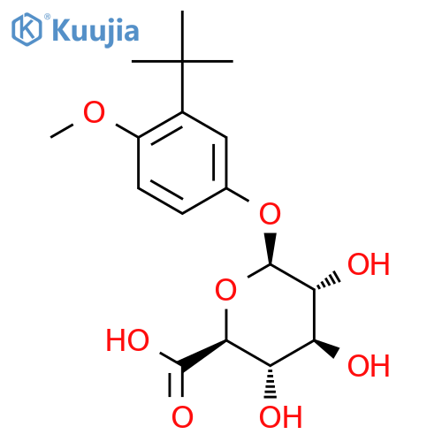 O1-(3-tert-butyl-4-methoxy-phenyl)-beta-D-glucopyranuronic acid structure