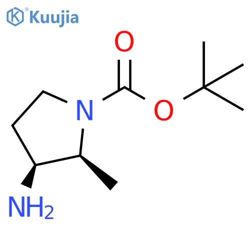 1-Pyrrolidinecarboxylic acid, 3-amino-2-methyl-, 1,1-dimethylethyl ester, (2S,3S)- structure