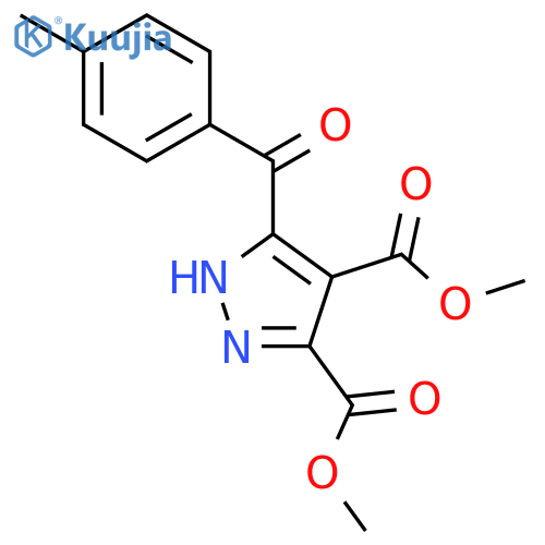1H-Pyrazole-3,4-dicarboxylic acid, 5-(4-methylbenzoyl)-, dimethyl ester structure