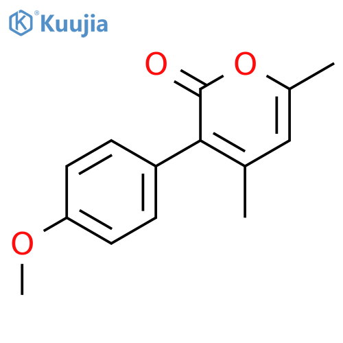 2H-Pyran-2-one, 3-(4-methoxyphenyl)-4,6-dimethyl- structure