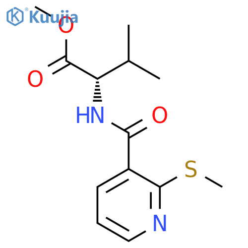 methyl (2S)-3-methyl-2-{2-(methylsulfanyl)pyridin-3-ylformamido}butanoate structure