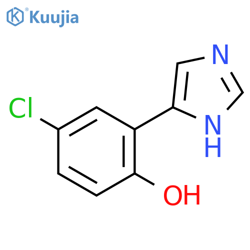4-chloro-2-(1H-imidazol-4-yl)phenol structure