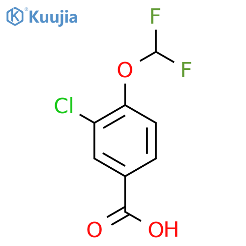 3-Chloro-4-(difluoromethoxy)benzoic acid structure