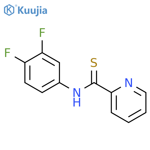 2-Pyridinecarbothioamide, N-(3,4-difluorophenyl)- structure