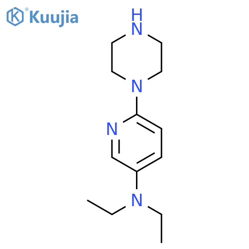 3-Pyridinamine, N,N-diethyl-6-(1-piperazinyl)- structure