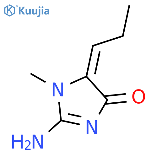 4H-Imidazol-4-one,2-amino-1,5-dihydro-1-methyl-5-propylidene- structure