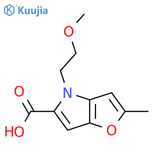 4-(2-methoxyethyl)-2-methyl-4H-furo[3,2-b]pyrrole-5-carboxylic acid structure