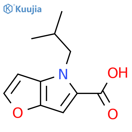 4-isobutyl-4H-furo[3,2-b]pyrrole-5-carboxylic acid structure