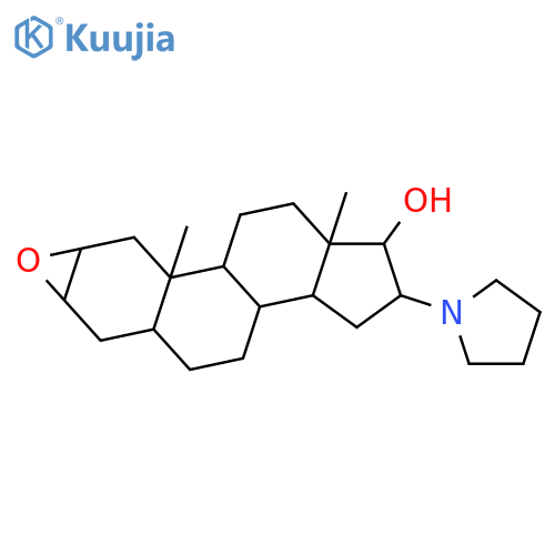 2a,3a-Epoxy-16b-(1-pyrrolidinyl)-5a-androstan-17b-ol structure