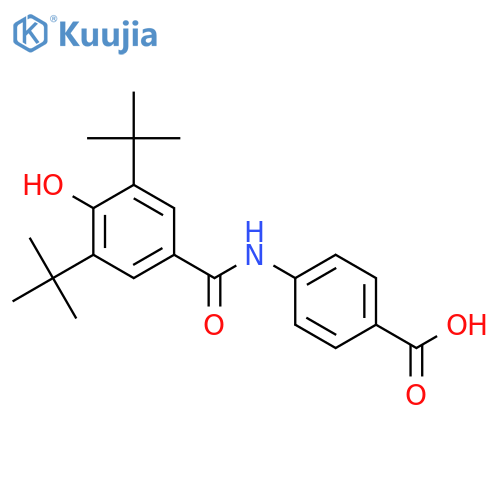 Benzoic acid,4-[[3,5-bis(1,1-dimethylethyl)-4-hydroxybenzoyl]amino]- structure