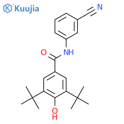 Benzamide, N-(3-cyanophenyl)-3,5-bis(1,1-dimethylethyl)-4-hydroxy- structure