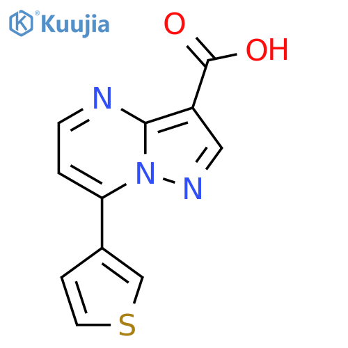 7-(3-Thienyl)pyrazolo[1,5-a]pyrimidine-3-carboxylic acid structure