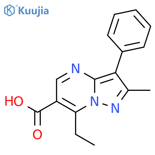 7-Ethyl-2-methyl-3-phenylpyrazolo[1,5-a]pyrimidine-6-carboxylic acid structure