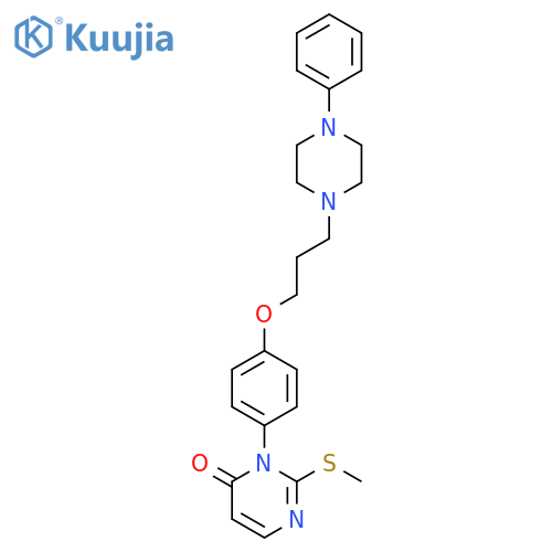4(3H)-Pyrimidinone,2-(methylthio)-3-[4-[3-(4-phenyl-1-piperazinyl)propoxy]phenyl]- structure