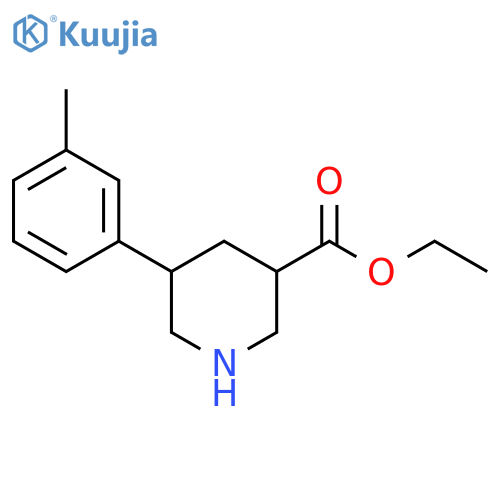 Ethyl 5-(3-methylphenyl)piperidine-3-carboxylate structure
