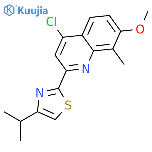 2-(4-Chloro-7-methoxy-8-methylquinolin-2-yl)-4-isopropylthiazole structure