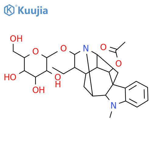 b-D-Glucopyranoside, (17R,21a)-17-(acetyloxy)ajmalan-21-yl(9CI) structure