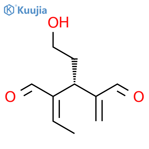 Pentanedial, 2-ethylidene-3-(2-hydroxyethyl)-4-methylene-, (2E,3R)- structure
