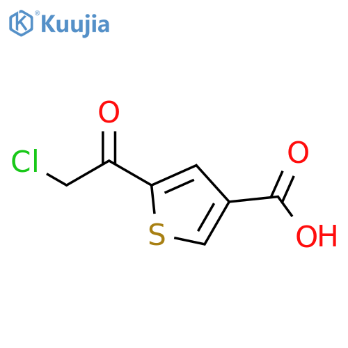 5-(2-chloroacetyl)thiophene-3-carboxylic acid structure