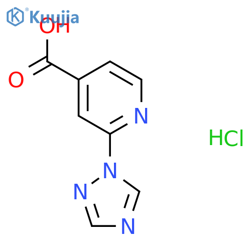 2-(1H-1,2,4-triazol-1-yl)pyridine-4-carboxylic acid hydrochloride structure