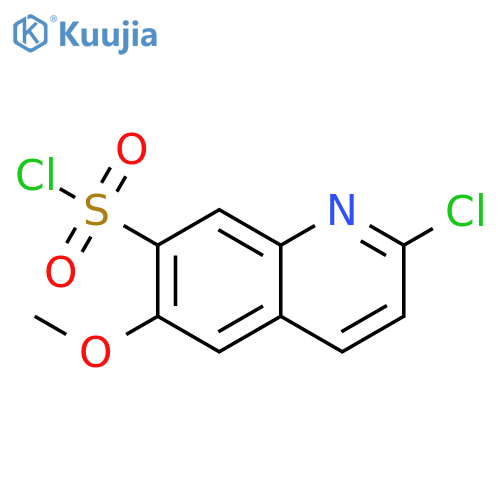 2-chloro-6-methoxyquinoline-7-sulfonyl chloride structure