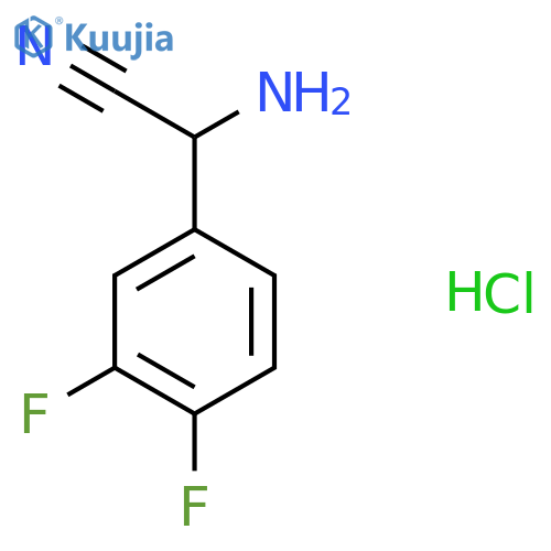 2-Amino-2-(3,4-difluorophenyl)acetonitrile hydrochloride structure