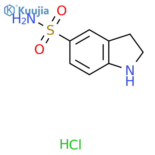 2,3-dihydro-1H-indole-5-sulfonamide hydrochloride structure